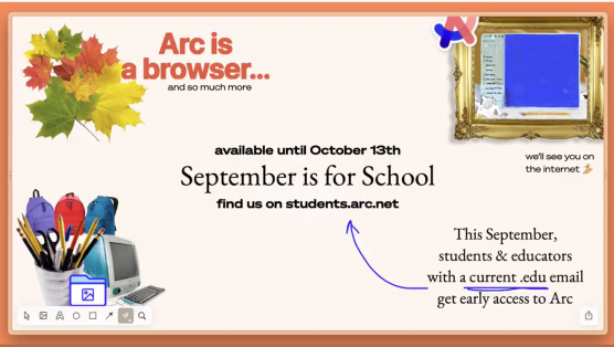 Screenshot of Arc Browser easel